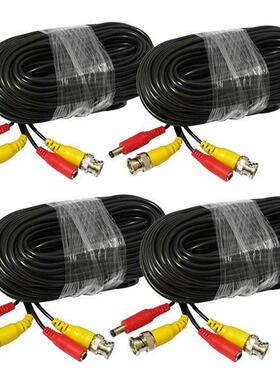 32ft BNC DC Connector Video Power Siamese Cable 4pcs for Cam