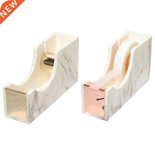 2PCS Creative Stationery Marble Pattern Tape Holder Cutter E