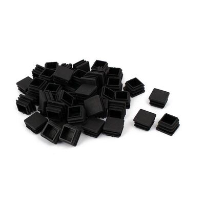 Chair Leg Plastic Blanking End Cap Square Tube Insert Black