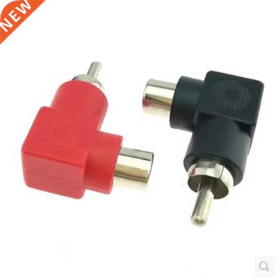 10pcs 90 Degree RCA Right Angle Connector Plug Adapters Male