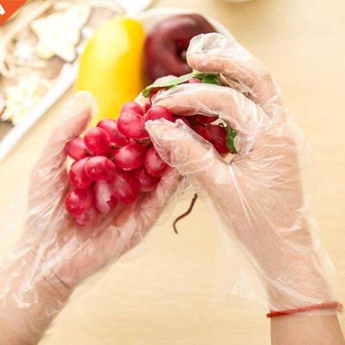 200pcs Disposable Gloves PE Garden BBQ Plastic Gloves Multif