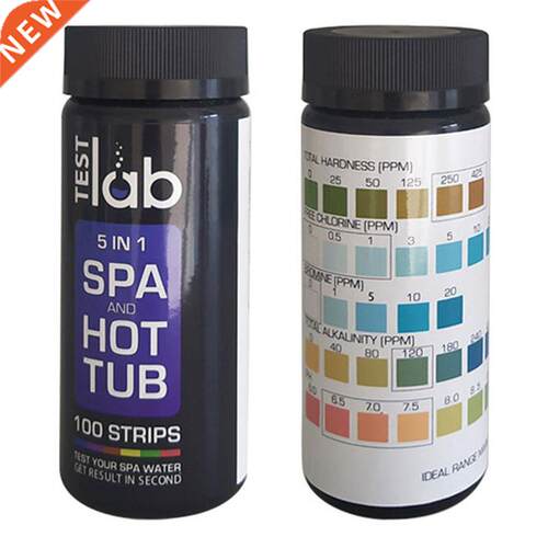 100PCS 5-In-1 Swimming Pool PH Test Paper Residual Chlorine