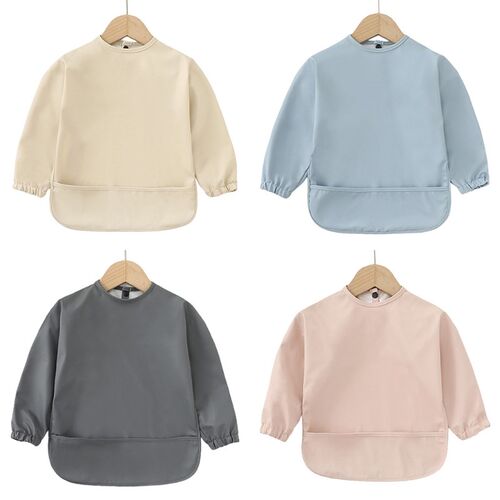 Baby Long Sleeve Bib Toddler Waterproof Smock Infant Feeding