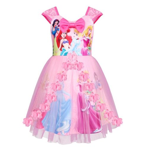 Girls Dress Lace Flowers Dresses For Girls Snow White Party