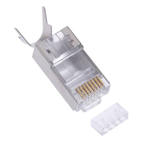 10Pcs Cat7 RJ45 connector cat 7 crystal plug shielded FTP RJ