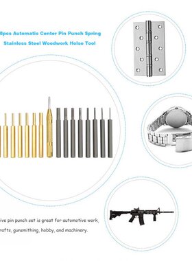 18pcs Automatic Center Pin Punch Spring Work Exquisite Stain
