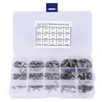 300Pcs/pack E Clip Set Stainless Steel E-Type Retaining Ring