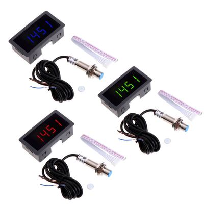 4 Digital LED Tachometer RPM Speed Meter+Proximity Switch Se