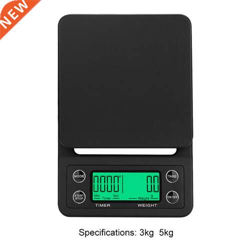 1 Pc Protable 3KG/5KG Digital Drip Coffee Scale With Timer L