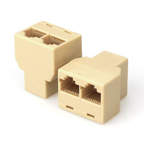 10Pcs/lot RJ45 CAT 5 6 LAN Ethernet Splitter Connector apt