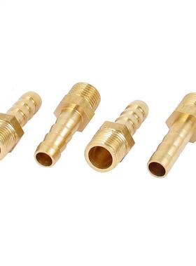 4x Gold 1/8BSP Male Thread Brass Hose Barb Coupler Fitting C