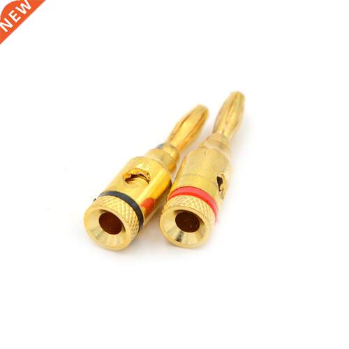 10pcs 4mm anana Plug Gold plated Musical Speaker Cale Wire