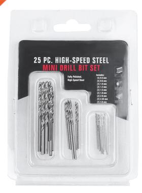 25 Pcs Hss Micro Twist Drill Bit Set 0.5mm~3mm High Speed St