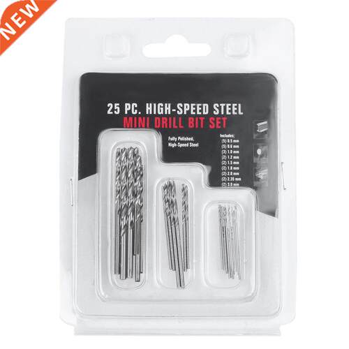 25 Pcs Hss Micro Twist Drill Bit Set 0.5mm~3mm High Speed St