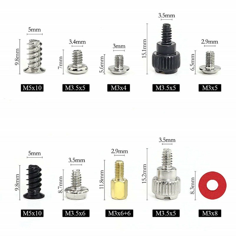 203/300pcs Personal Computer Screw Standoffs Set Assortment - 实物图