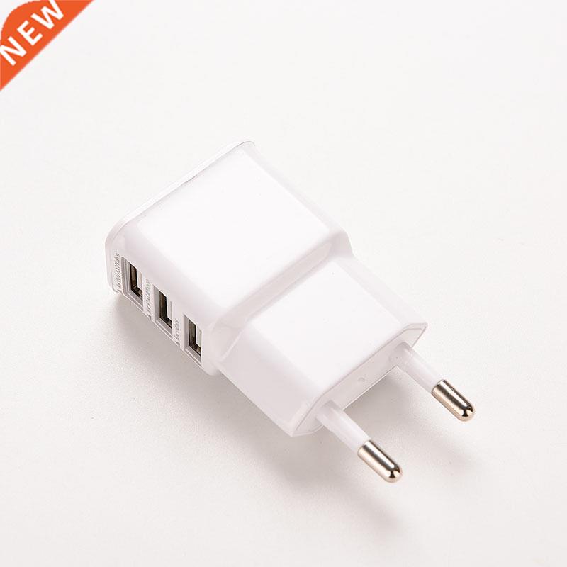 5V 2A EU Plug Phone Charger 3 USB Ports Wall Travel AC Power