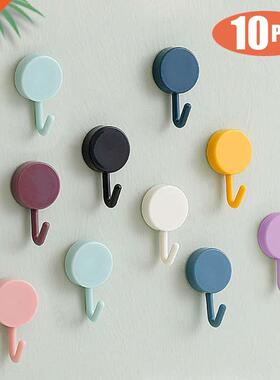 10PCS Self Adhesive Wall Hook Strong Without Drilling Coat B