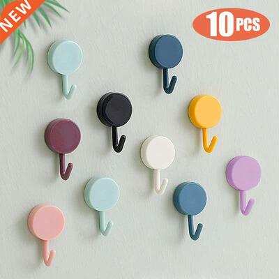 10PCS Self Adhesive Wall Hook Strong Without Drilling Coat B