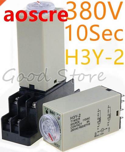 1SET H3Y-2 380V Small time relay 0-10SEC ST6P electronic rel