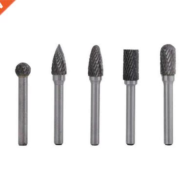 Polshng 5 Pcs Tungsten Steel Grndng Burr 6mm Shank 10mm