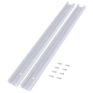 2Pcs T Track Miter Track Jig Fixture Slot Straight Edge Clam