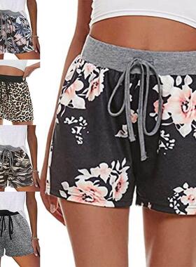 Summer Women Shorts High Waist Drawstring Wide Leg Short Wom
