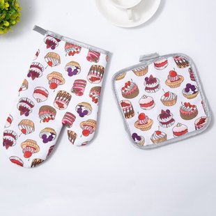 2Pcs/set Ice Cream Donut Cake Oven Mitts Baking Anti-Hot Glo