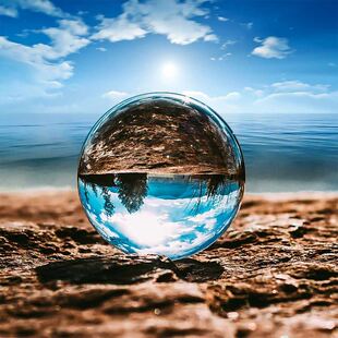 100mm Clear Glass Crystal Lensball Artificial Crystal Heali