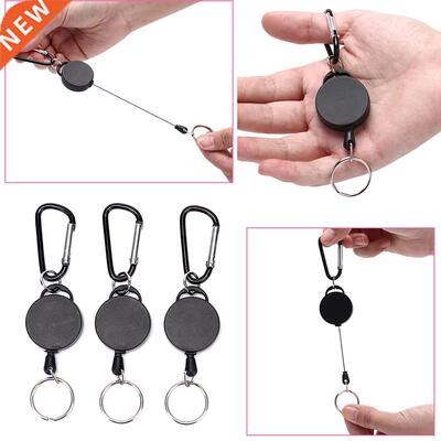 New 1PC Stretchable Wire Rope Key Chain Badge Reel Retractab