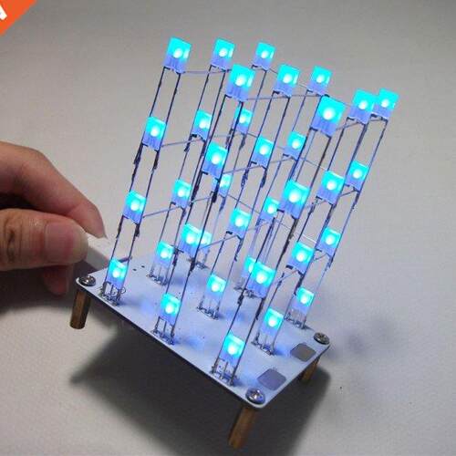Electronic Kit Touch Control 3x3x4 Cube Multicolour LED