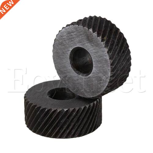 2 x Knurl Wheel Tool Diagonal Coarse Twill Pattern 8 x 19mm
