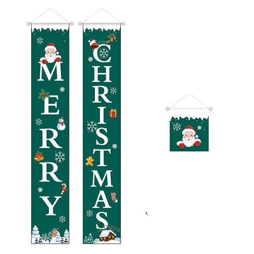 Christmas Porch Banner Front Door Porch Sign Banner Christma