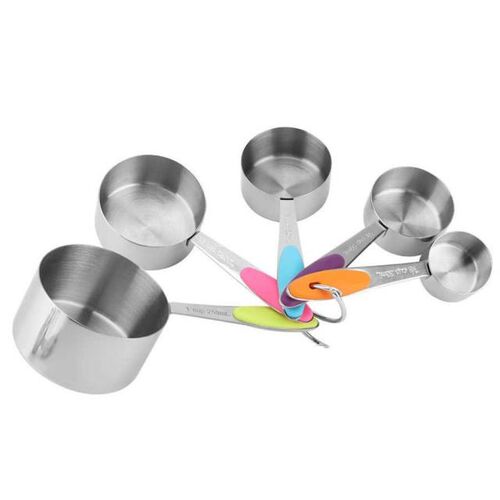 10pcs Measuring Cups and Spoons Stainless Steel Kitchen Tool