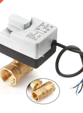 AC220V DN15 DN20 DN25 2 Way 3 Wires Brass Motorized Ball Val