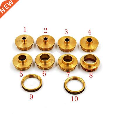 10PCS Brass Router Plate Guide Bushings + Round Base bottom