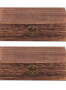 1 Set 2Pcs Retro Wooden Gift Packing Boxes Creative Oblong G