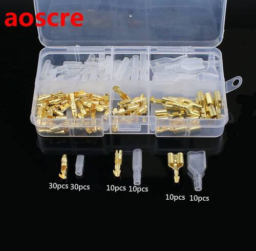 100pcs box-packed 4.0 bullet terminal car electrical wire
