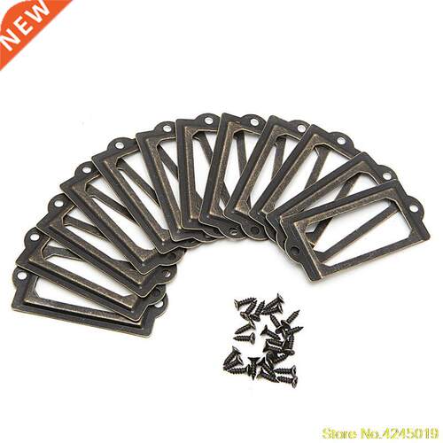 12x Metal Label Pull Frame Handle File Name Card Hder Furn
