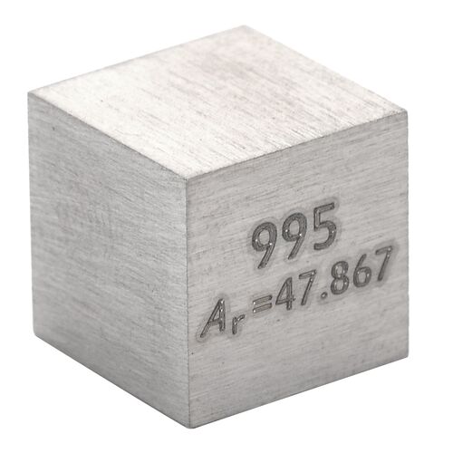 1Pcs 99.5% Pure Titanium High Purity Cube Ti Metal Carved El