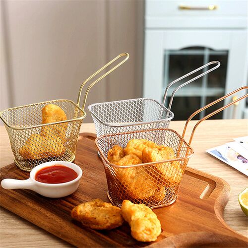 Stainless Steel Mini Frying Basket Mesh Portable French Frie