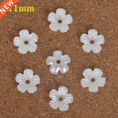100pcs Bege ABS Resn Rhnestones Pearls Sew on Patches App