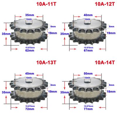 1Pcs 10A 11 Teeth To 23 Teeth Sprocket Wheel Double Row Chai