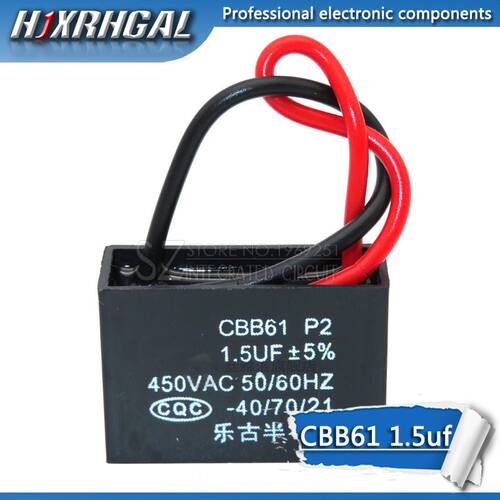 5PCS CBB61 1.5F start capacitor hanging Fan soot motor air c