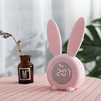 Alarm Clock 5v Rechargeable Cartoon Clock Decoration Digital