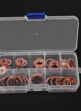 80Pcs M6-M20 Copper Washers Flat Ring Sump Plug Washer Kit F