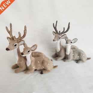 Simulation Lying Christmas Sika Artificial Deer Reindeer Fai