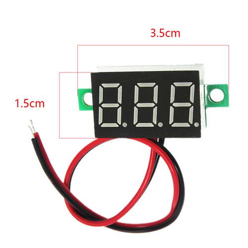 0.36 two-wire DC 2.50 to 32.0V LCD Voltmeter Voltimetro Red
