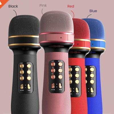 Karaoke Bluetooth-Compatible Microphone Handheld Wireless Mu