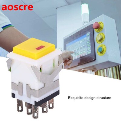 50pcs 8 Pins 5V/12V/24V/220V Reset Push Button Switch Precis