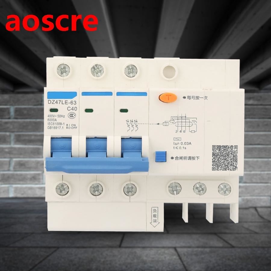 Leakage Circuit Breaker 400V/40A Leakage Protection Switch D